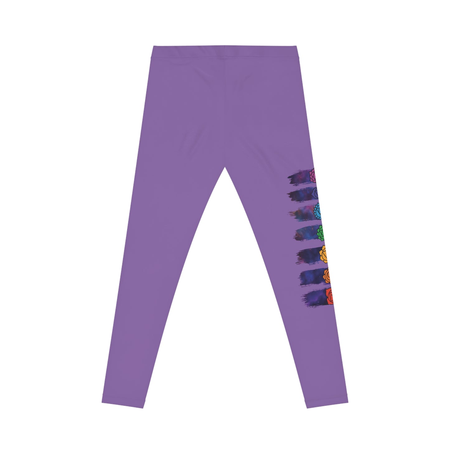 Chakra Galaxy Brushstroke Leggings - Light Purple
