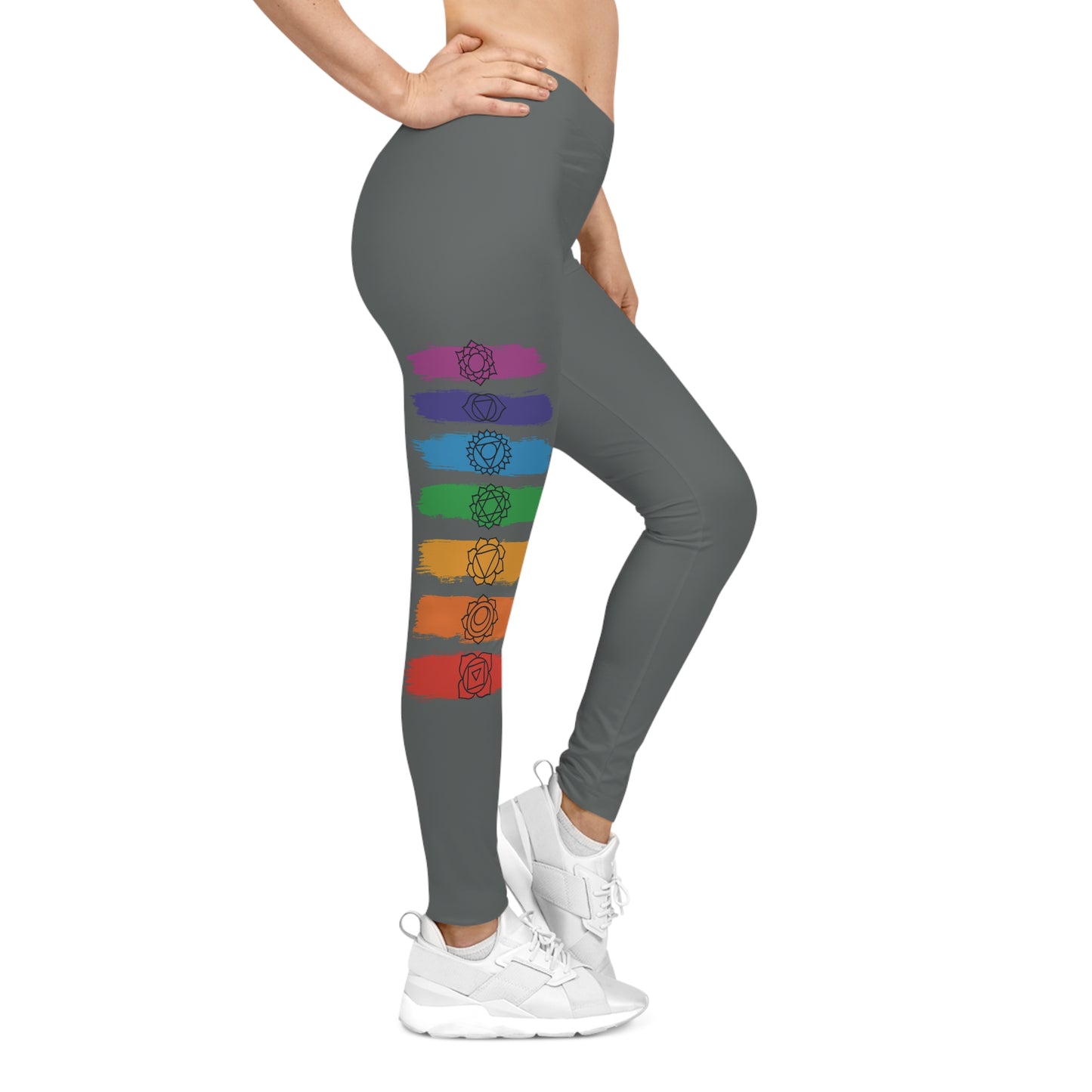 Chakra Flow Leggings - Dark Grey
