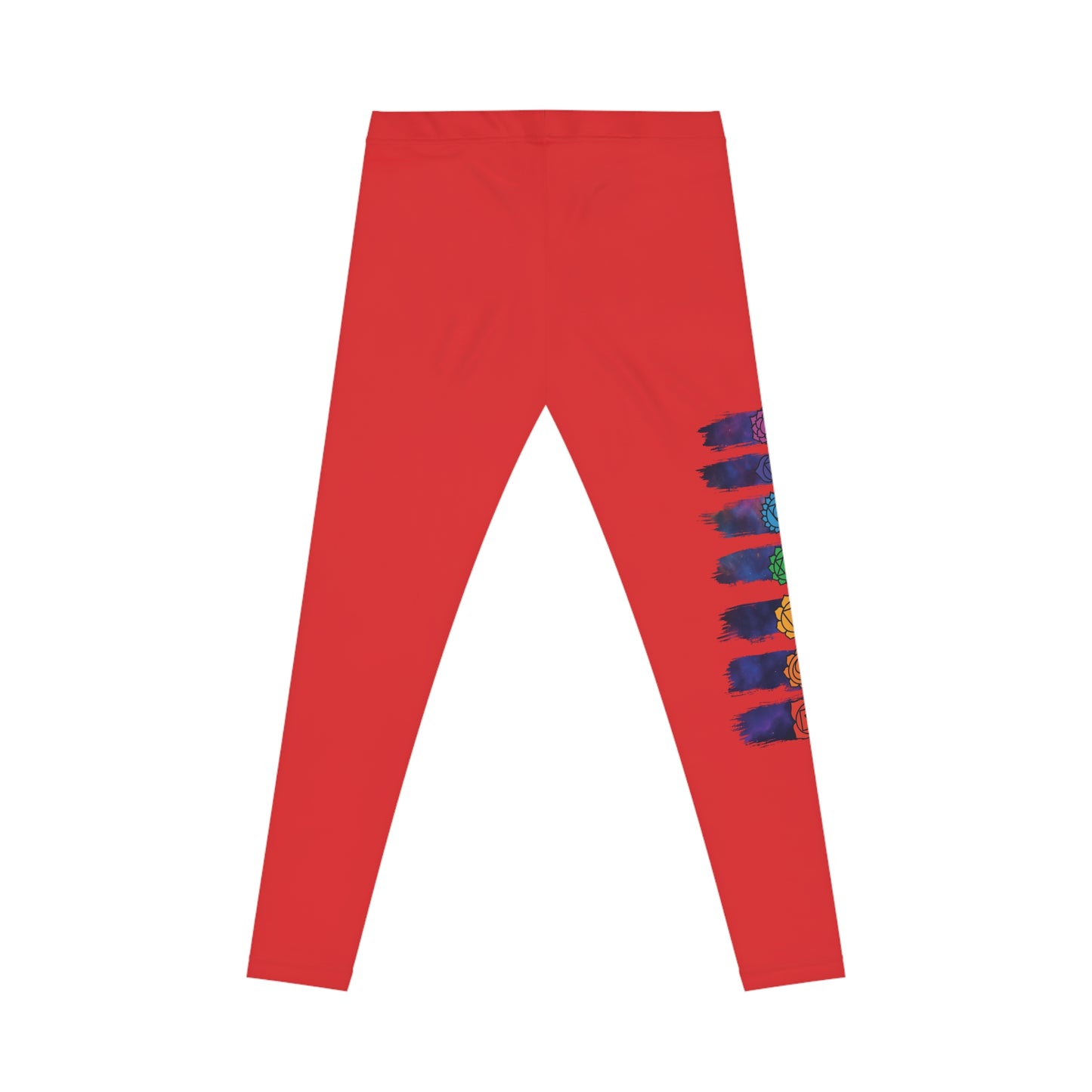 Chakra Galaxy Brushstroke Leggings - Red