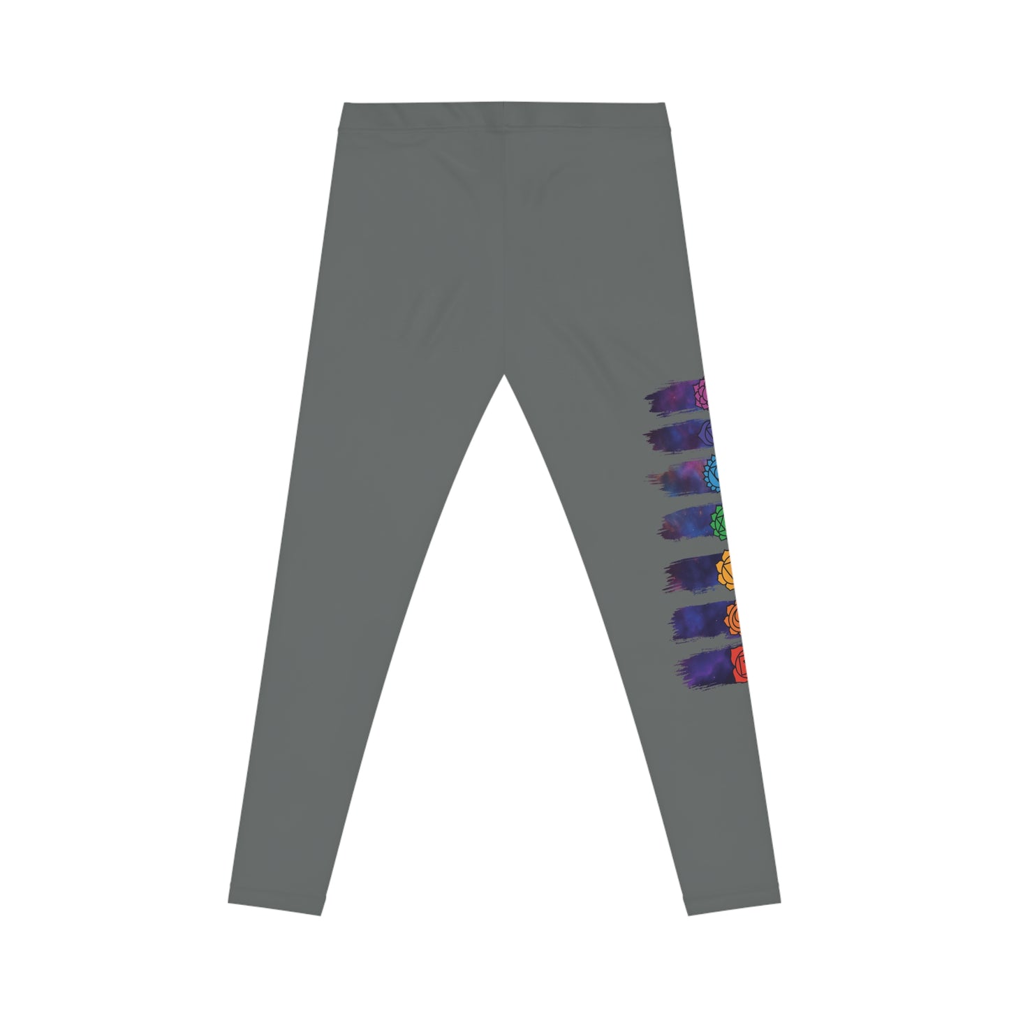 Chakra Galaxy Brushstroke Leggings - Dark Grey