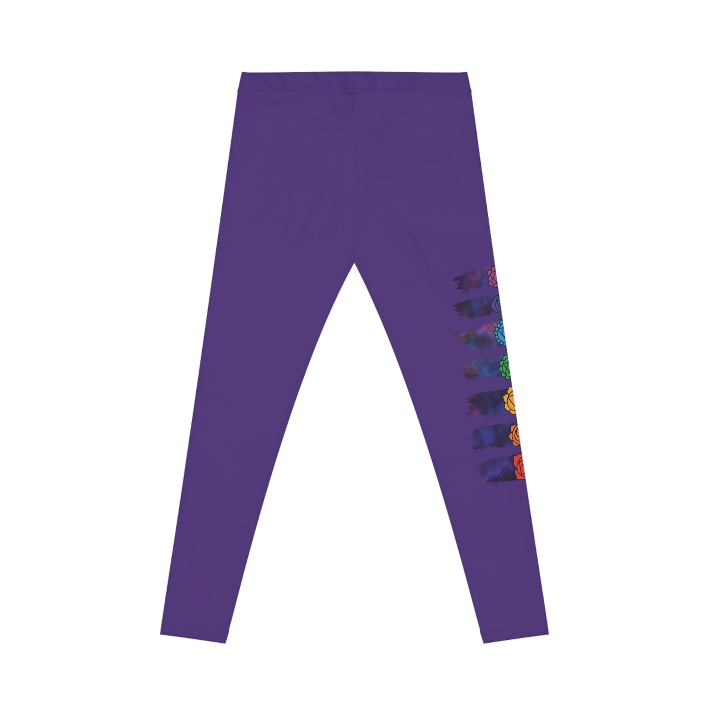 Chakra Galaxy Brushstroke Leggings - Purple