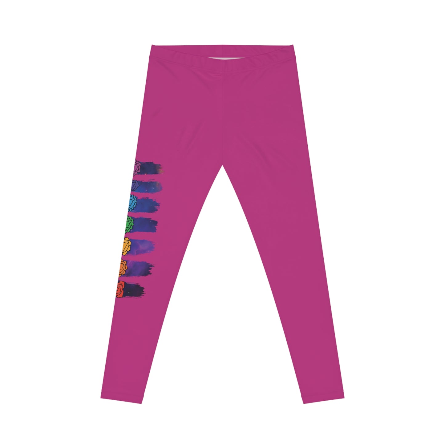 Chakra Galaxy Brushstroke Leggings - Pink