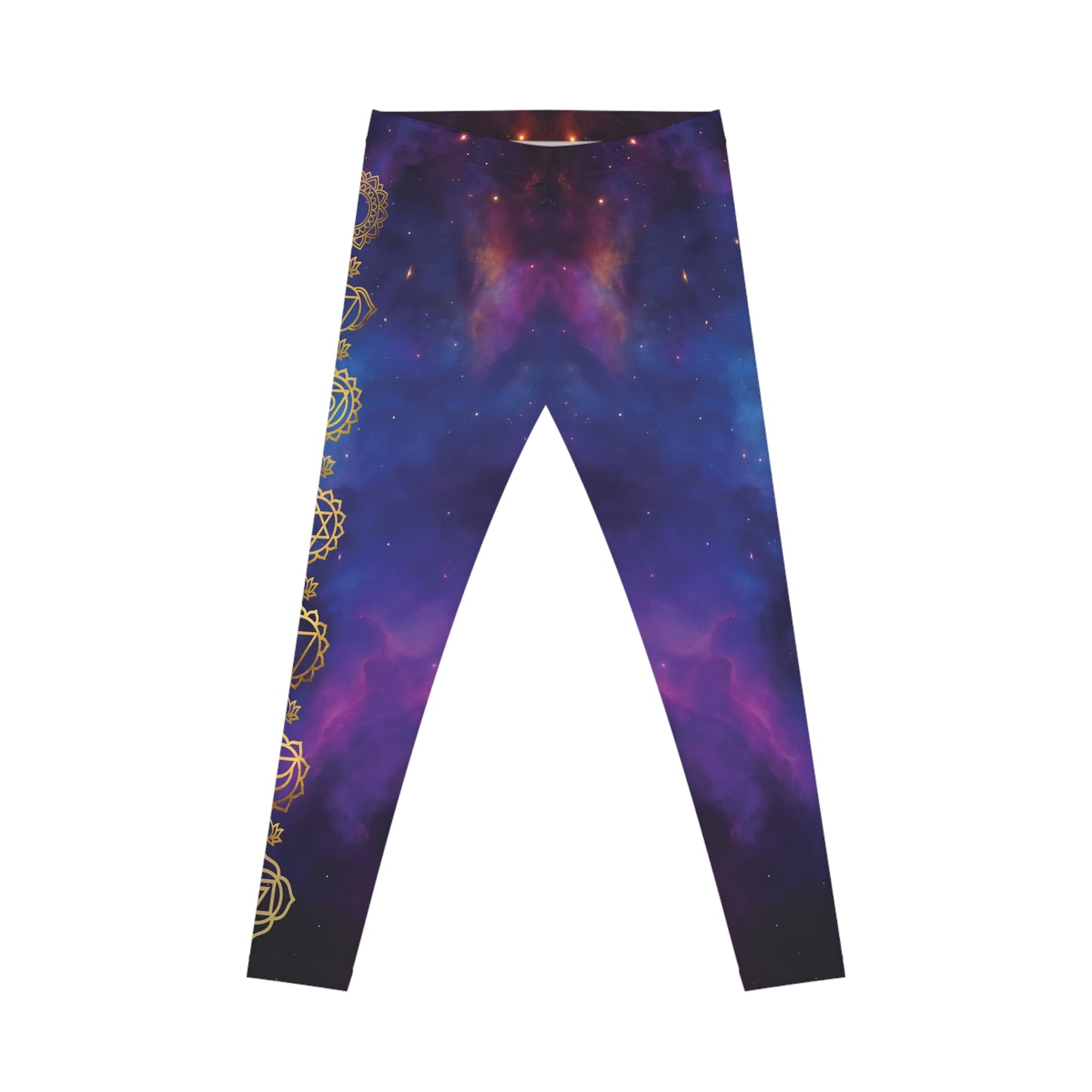 Golden Chakra Nebula Women's Casual Leggings