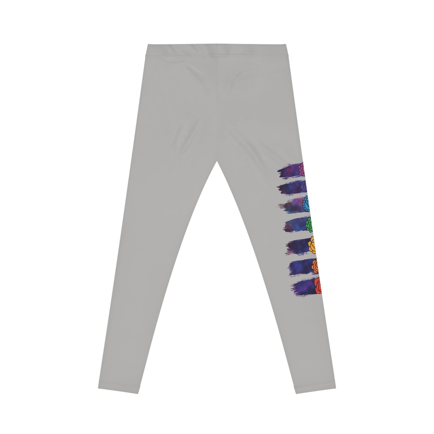 Chakra Galaxy Brushstroke Leggings - Light Grey