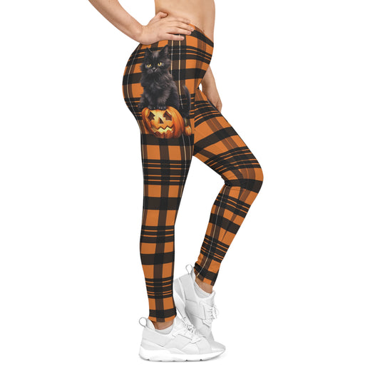 Wicked Cat Plaid Leggings