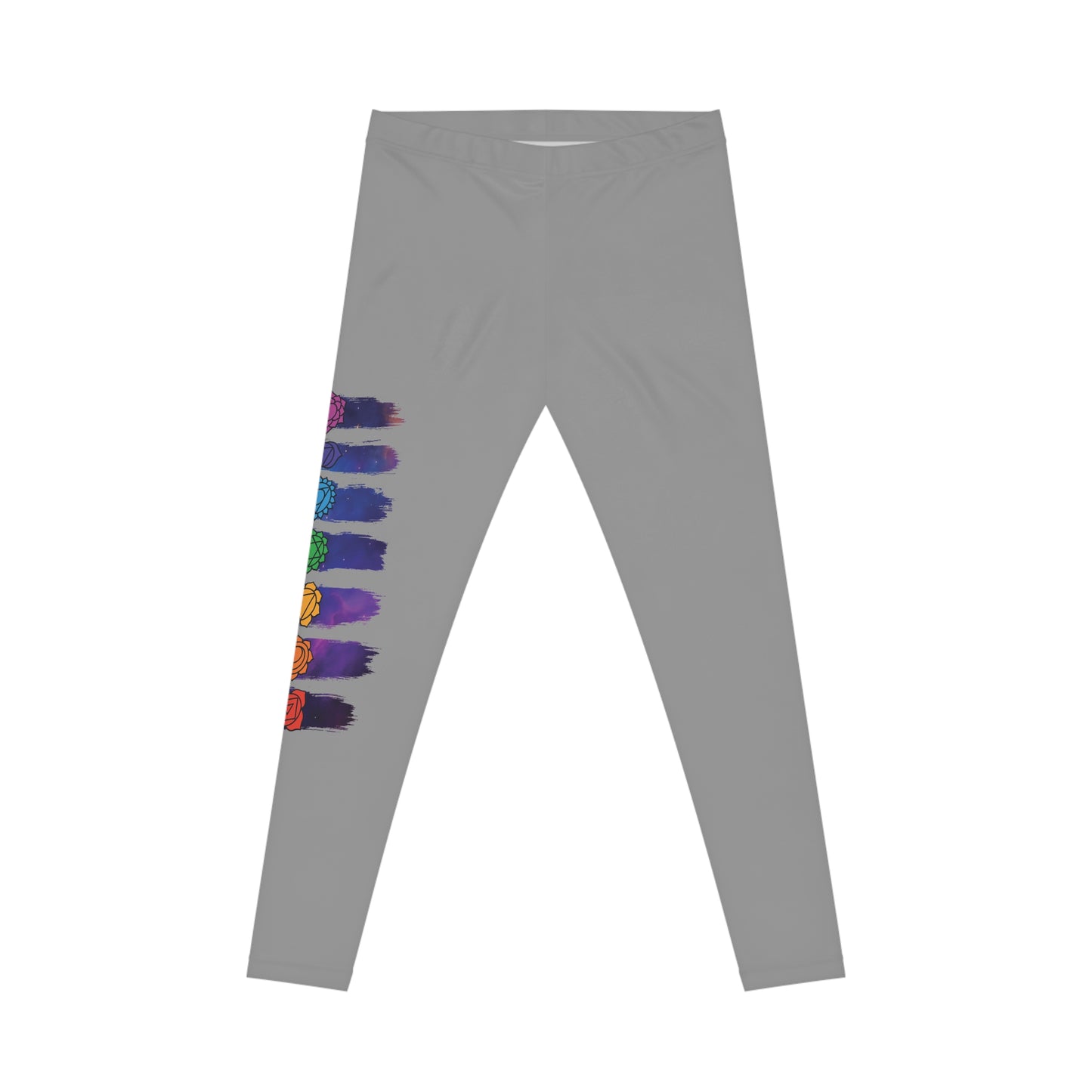 Chakra Galaxy Brushstroke Leggings - Grey