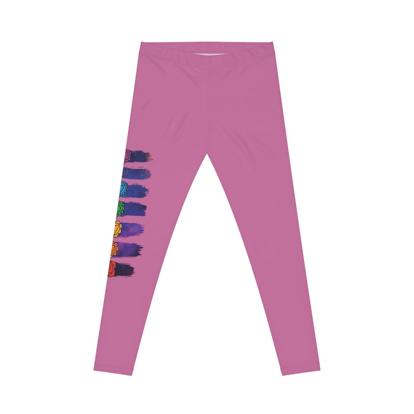 Chakra Galaxy Brushstroke Leggings - Light Pink