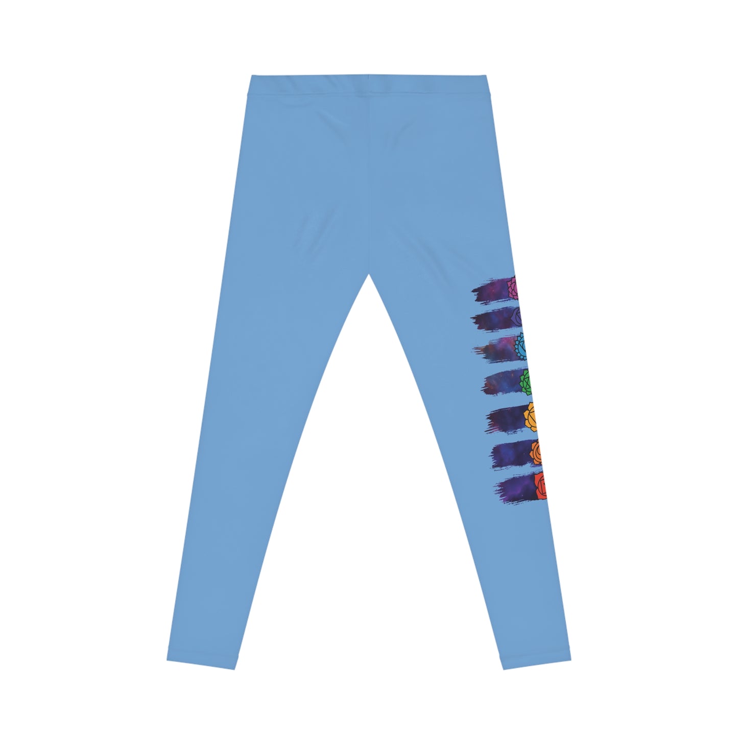 Chakra Galaxy Brushstroke Leggings - Light Blue