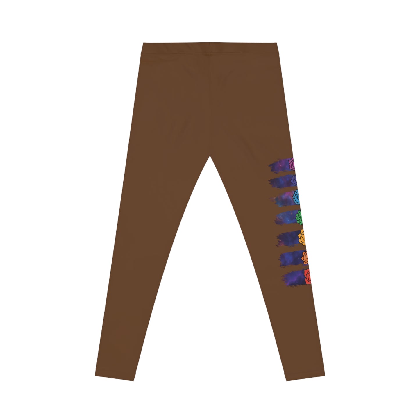 Chakra Galaxy Brushstroke Leggings - Brown