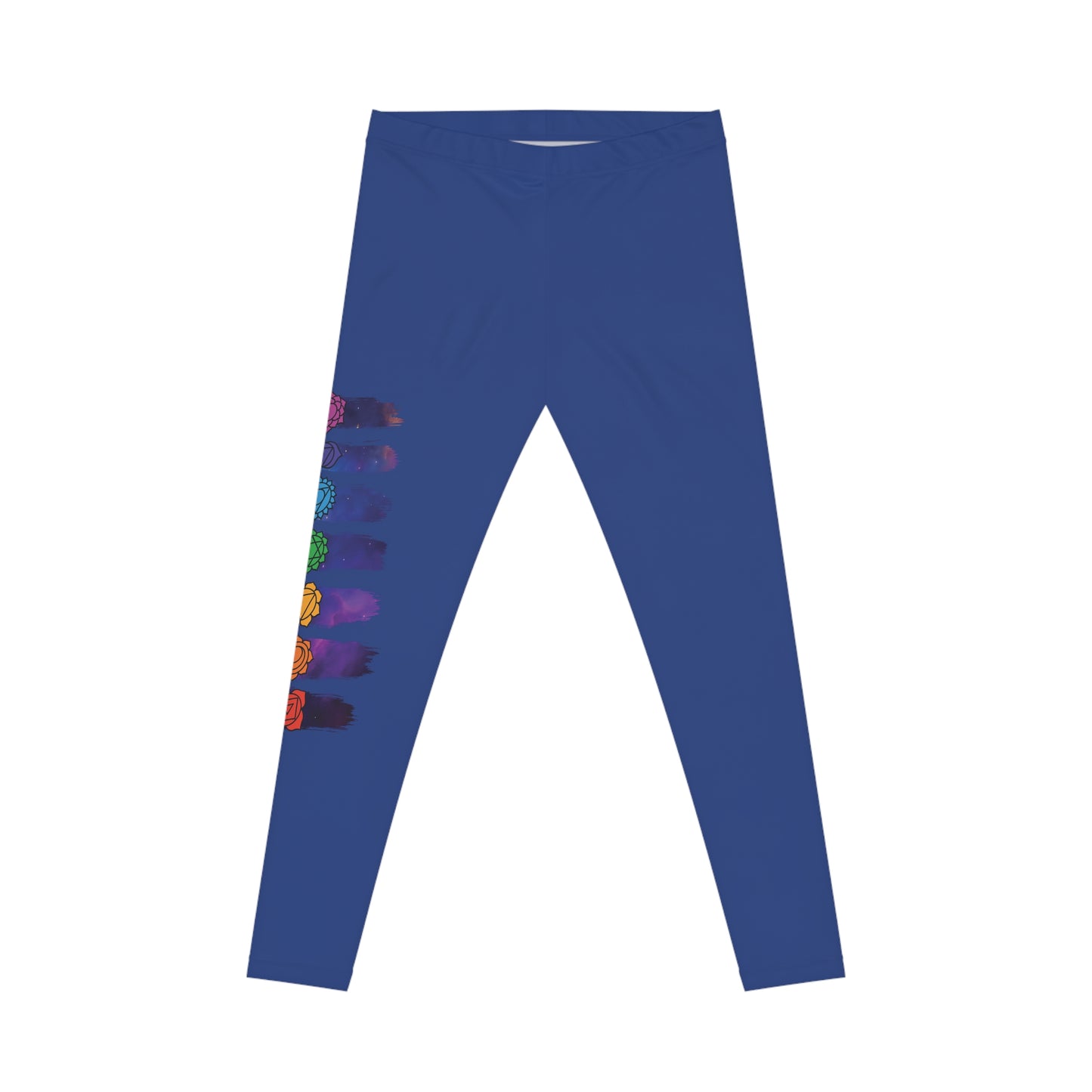 Chakra Galaxy Brushstroke Leggings - Dark Blue