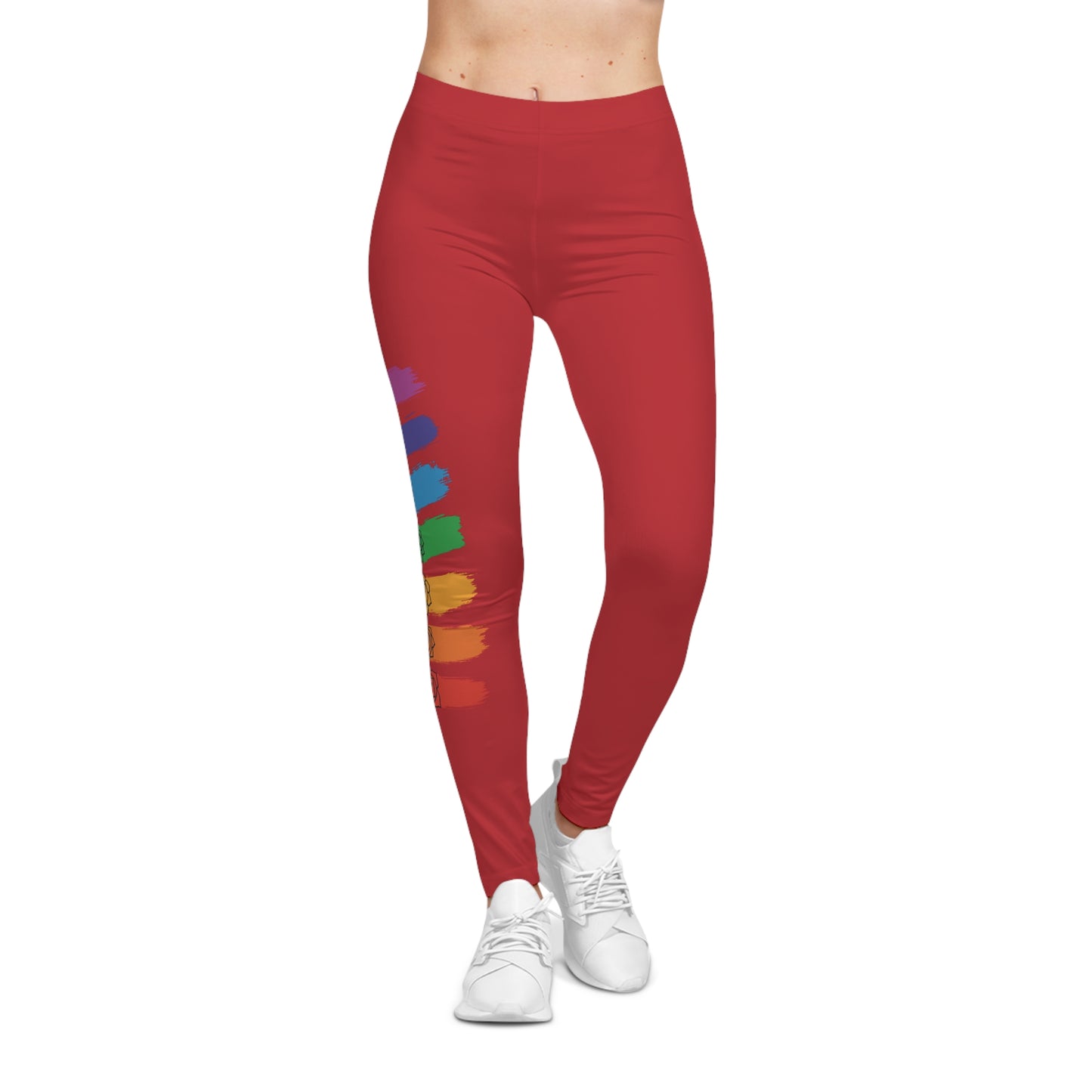 Chakra Flow Leggings - Dark Red