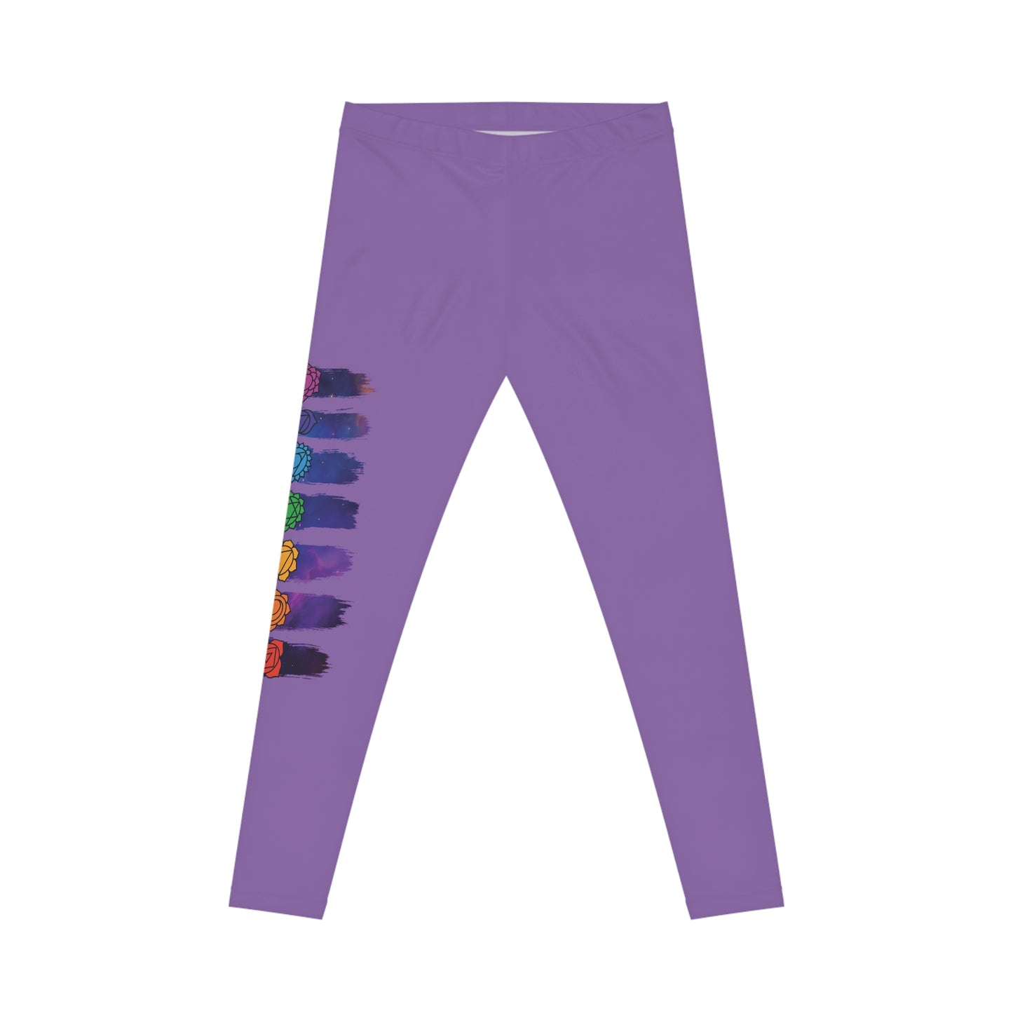 Chakra Galaxy Brushstroke Leggings - Light Purple