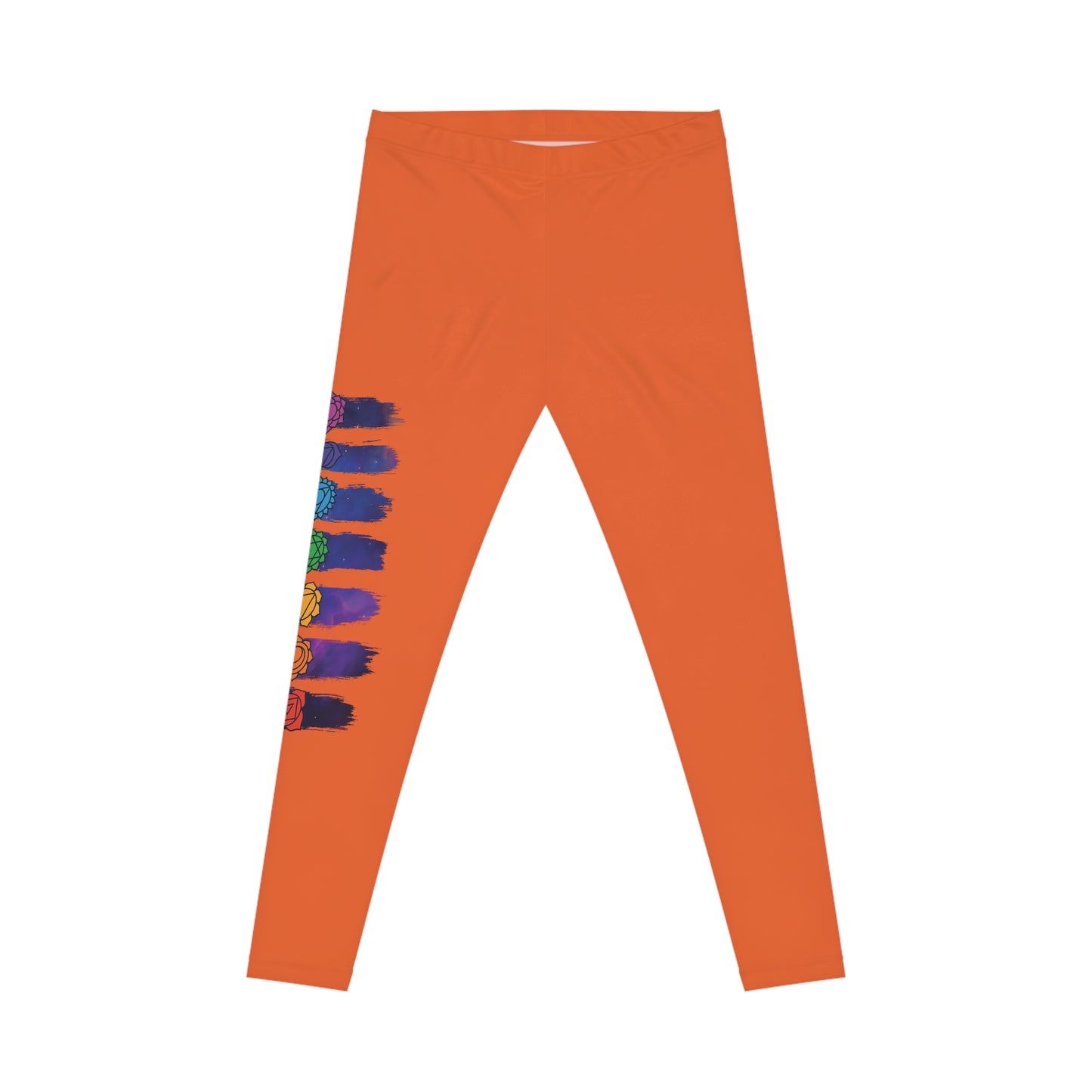 Chakra Galaxy Brushstroke Leggings - Orange
