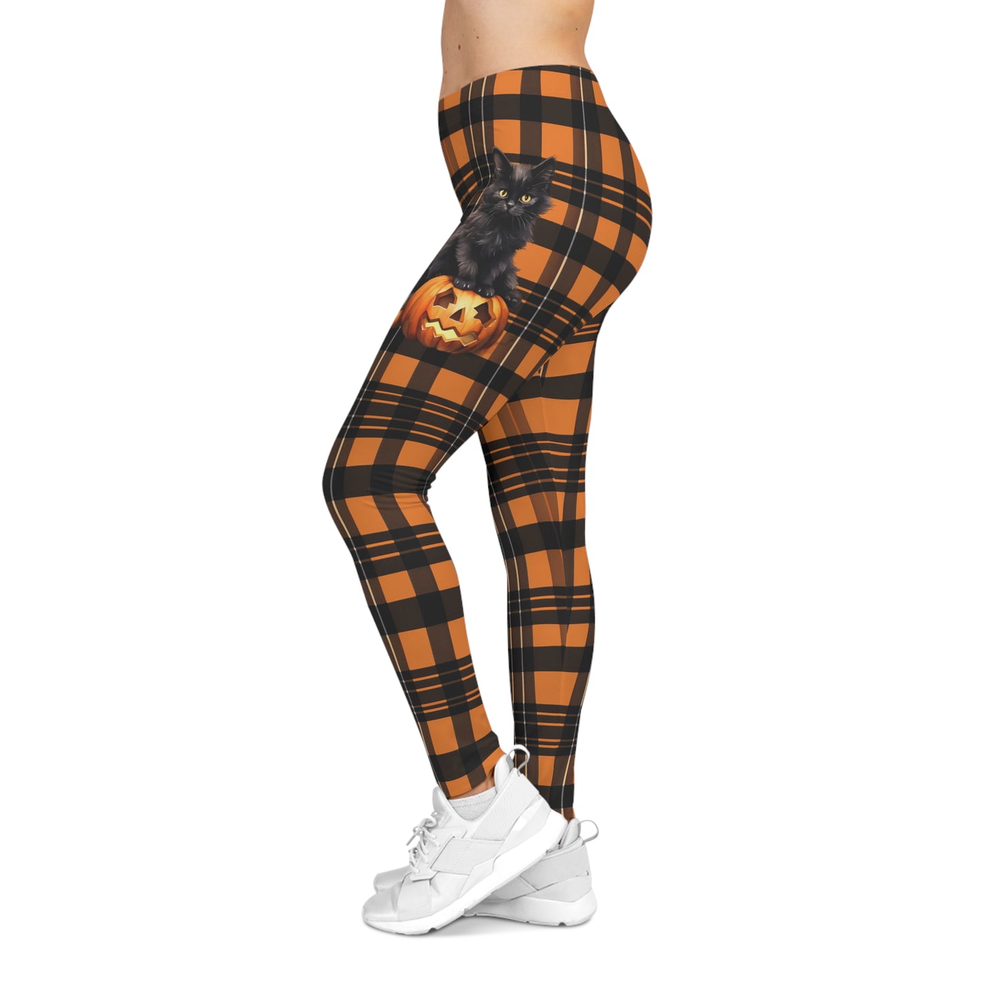 Wicked Cat Plaid Leggings