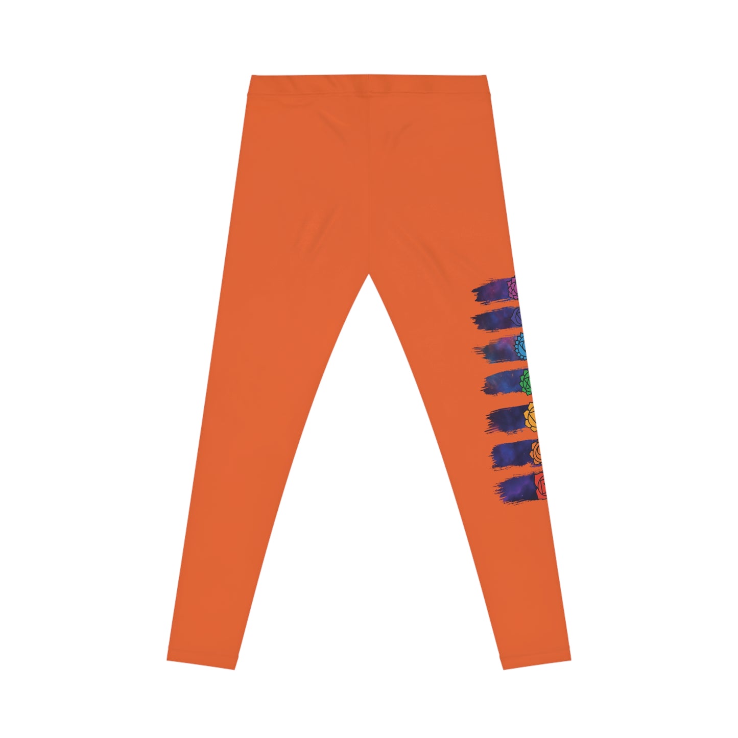 Chakra Galaxy Brushstroke Leggings - Orange