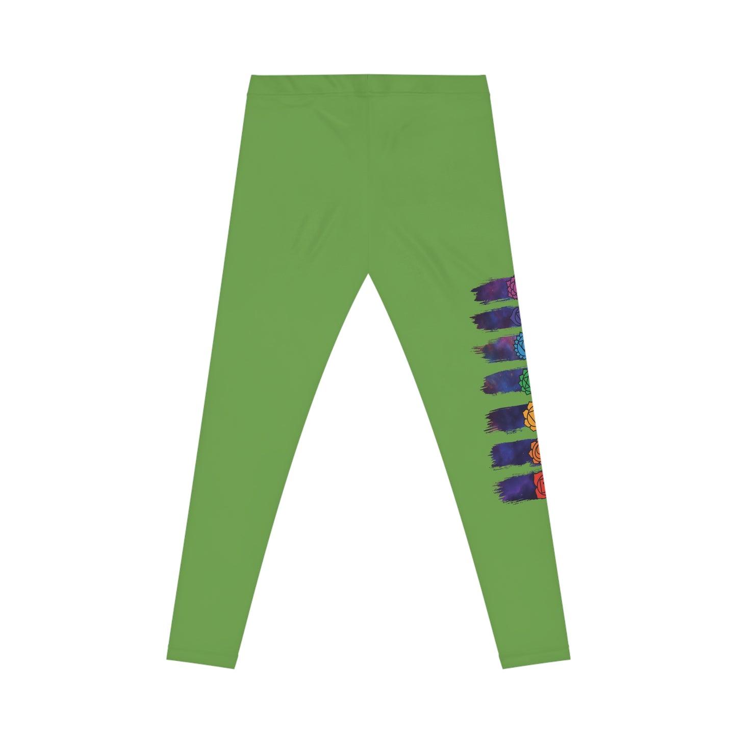 Chakra Galaxy Brushstroke Leggings - Light Green