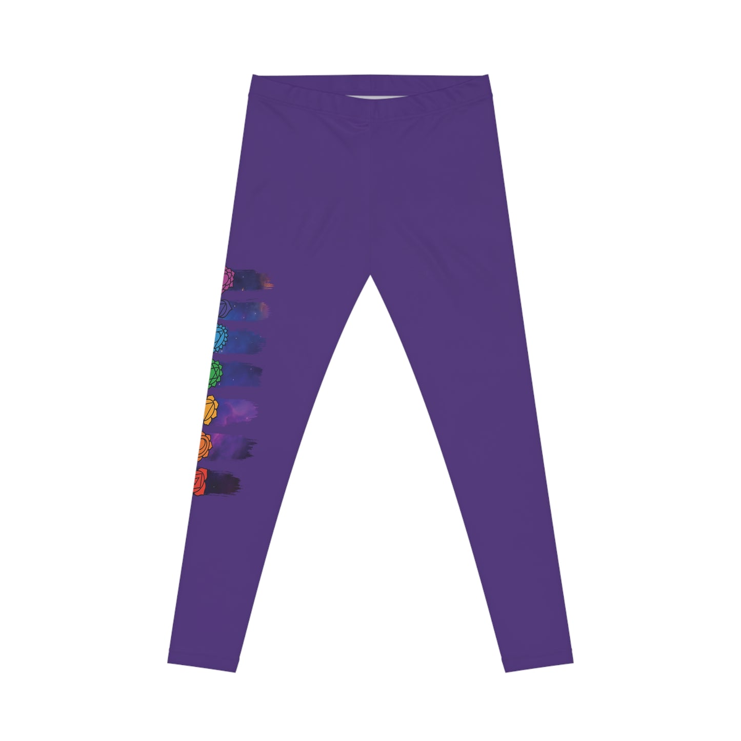 Chakra Galaxy Brushstroke Leggings - Purple