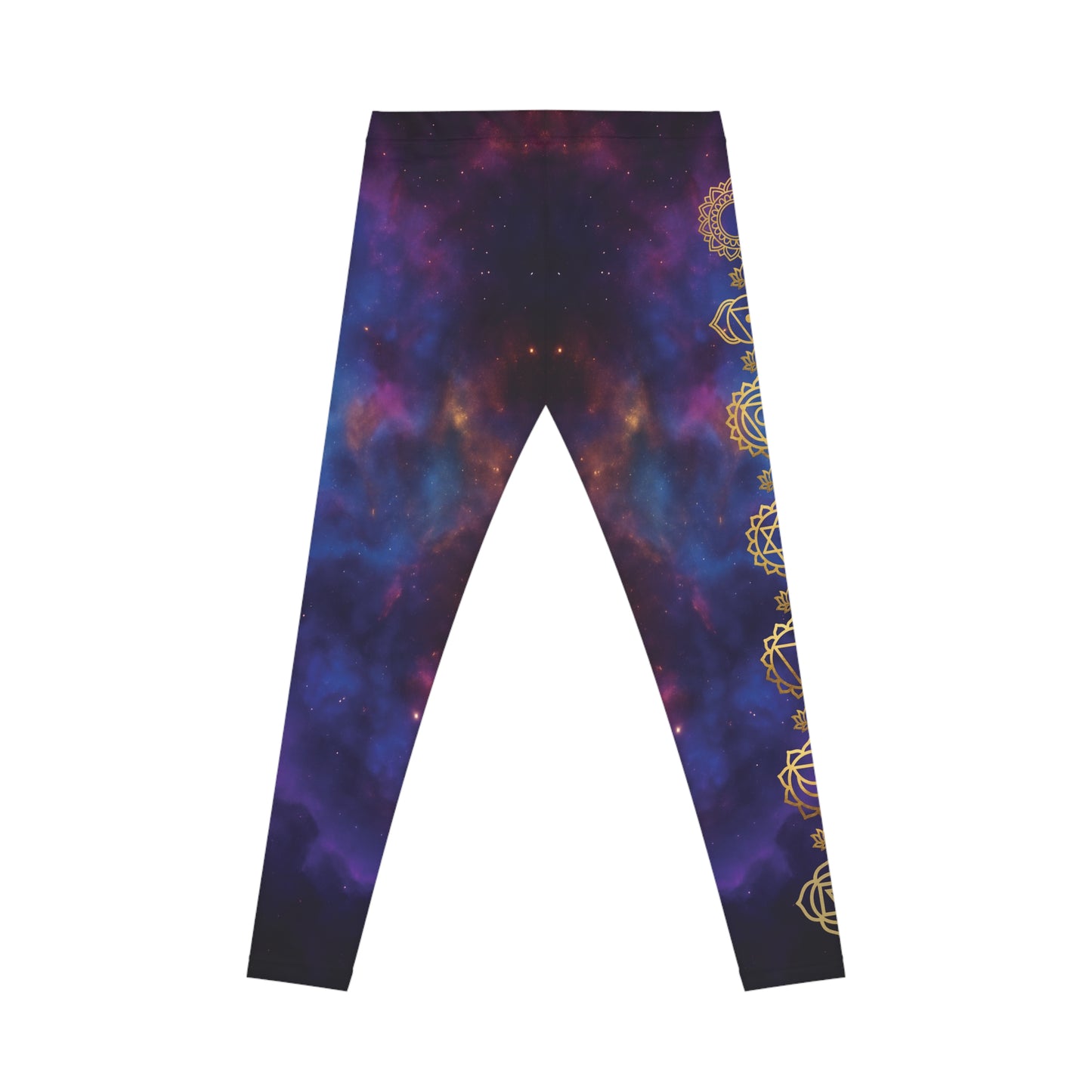 Golden Chakra Nebula Women's Casual Leggings