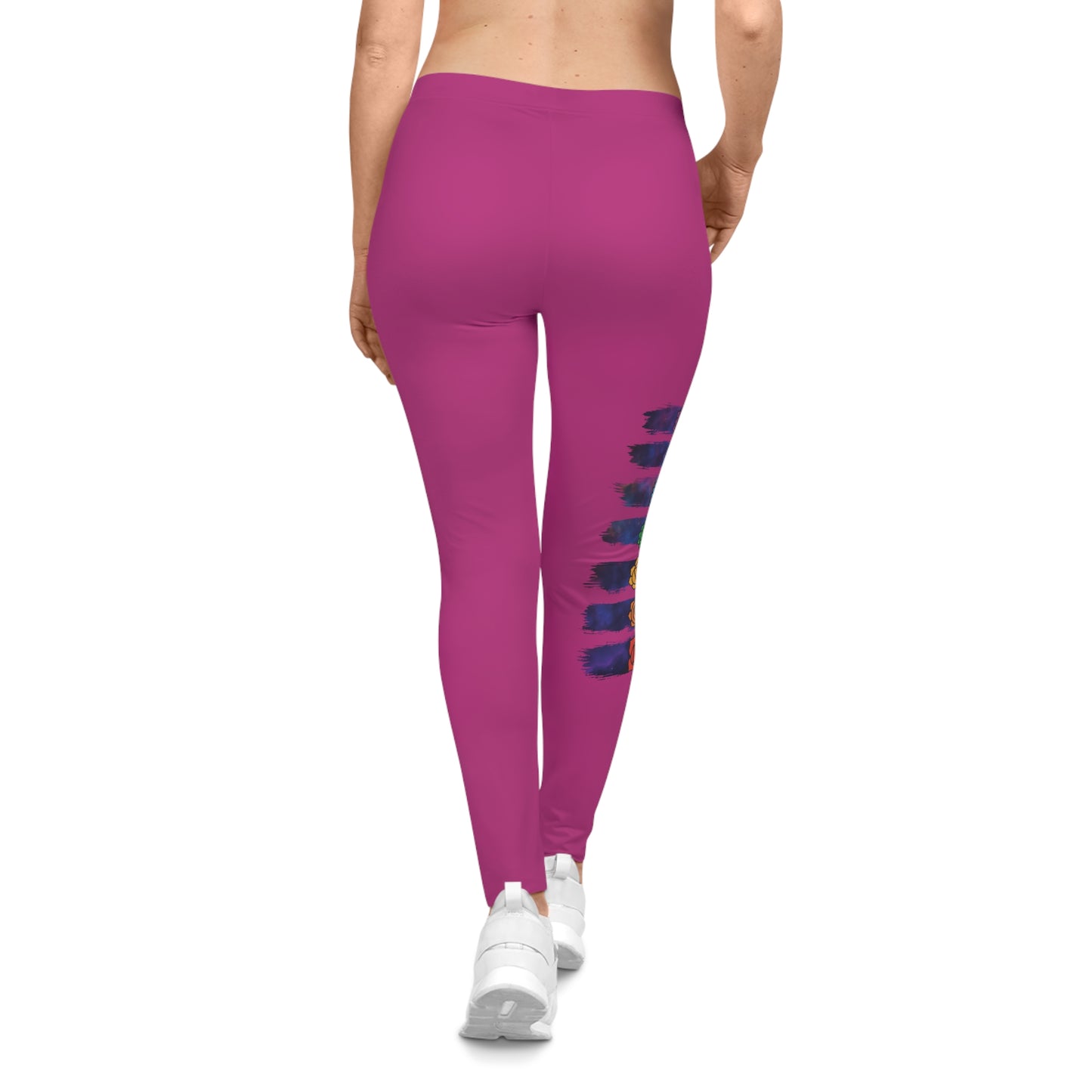 Chakra Galaxy Brushstroke Leggings - Pink